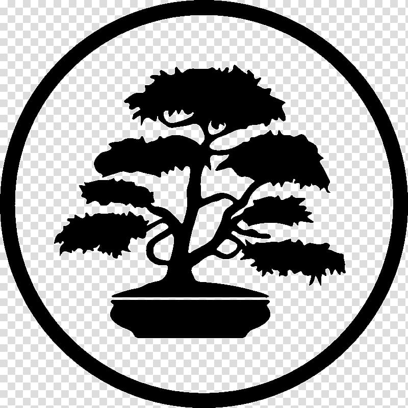 Silhouette Bonsai , Silhouette transparent background PNG clipart