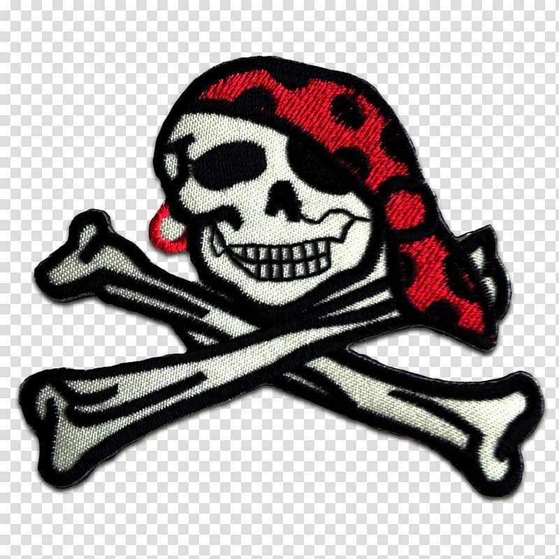 Iron-on Skull Embroidered patch Clothing Embroidery, skull transparent background PNG clipart