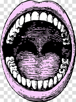 cartoon face with mouth open