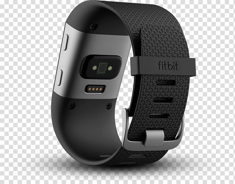 black fitbit activity tracker, Fitbit Surge Back transparent background PNG clipart