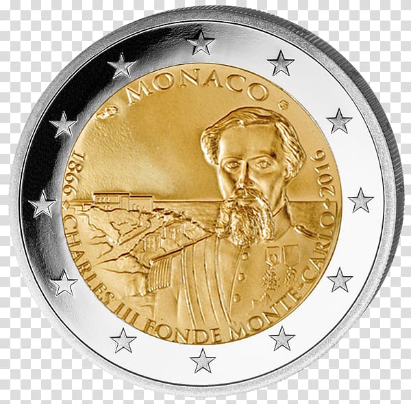 2 euro coin Monte Carlo 2016 Monaco Grand Prix 2 euro commemorative coins, Monte Carlo transparent background PNG clipart