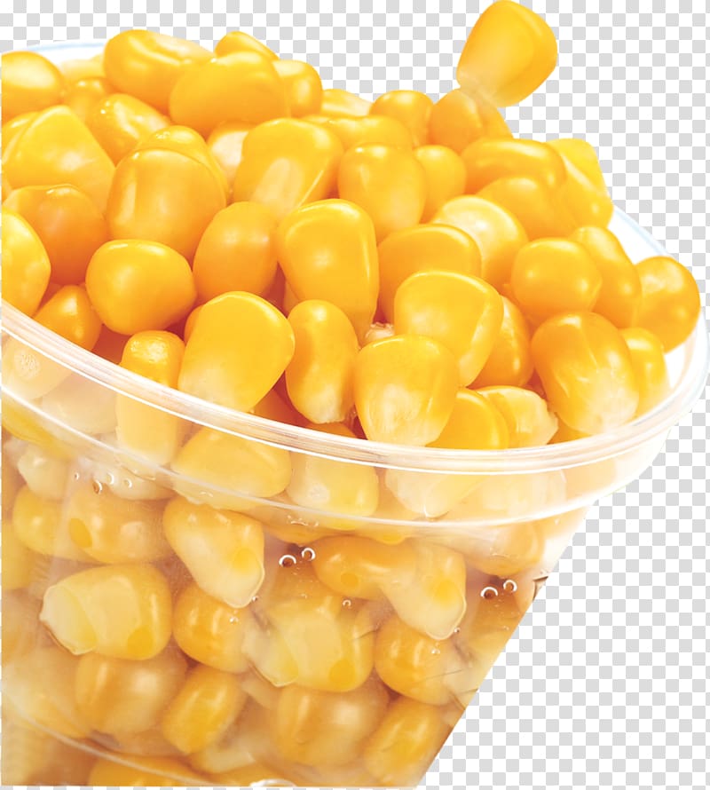 corn bits inside clear plastic cup, Corn on the cob Corn flakes Maize Chicken nugget Corn kernel, Sweet corn transparent background PNG clipart