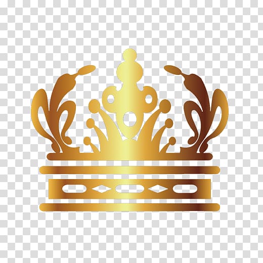 golden crown logo transparent background PNG clipart