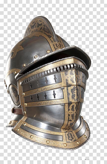 gray metal gladiator helmet, Middle Ages Crusades u5341u5b57u519bu9a91u58eb Knight Helmet, helmet transparent background PNG clipart