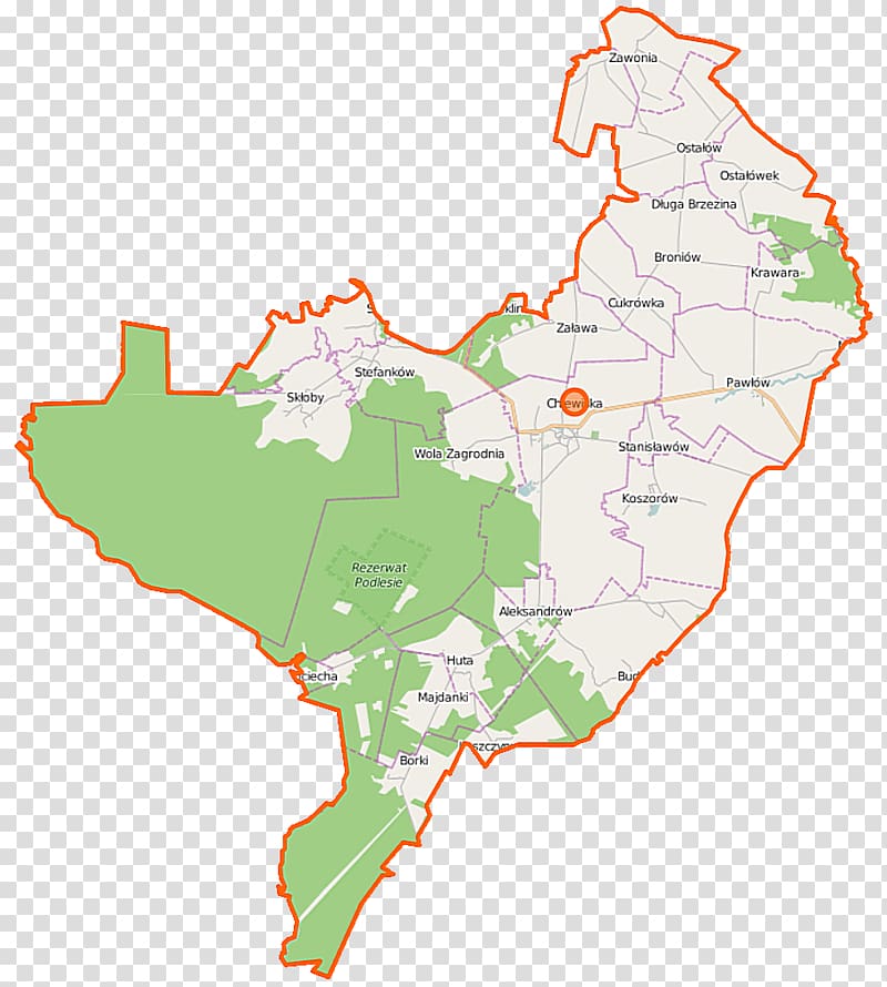 Zawonia, Masovian Voivodeship Rezerwat przyrody Podlesie Map Wikiwand Wikipedia, map location transparent background PNG clipart