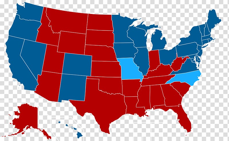 United States Red states and blue states US Presidential Election 2016 Map, united states transparent background PNG clipart