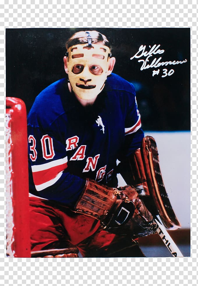 Gilles Villemure New York Rangers Vancouver Canucks National Hockey League Goaltender mask, silver sign transparent background PNG clipart