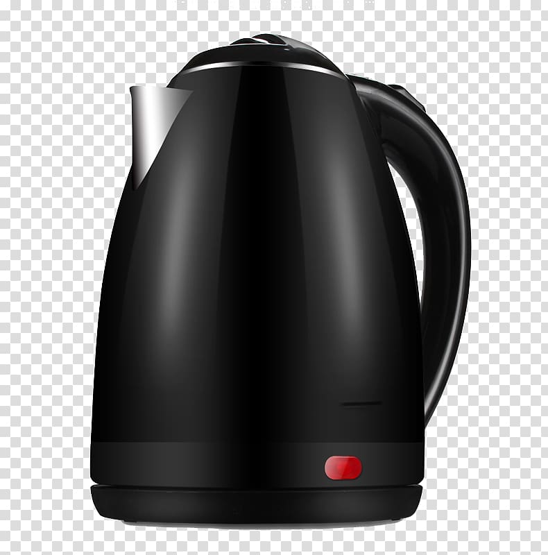 Electric kettle Black Mate Electricity Electric heating, Black matte electric kettle transparent background PNG clipart