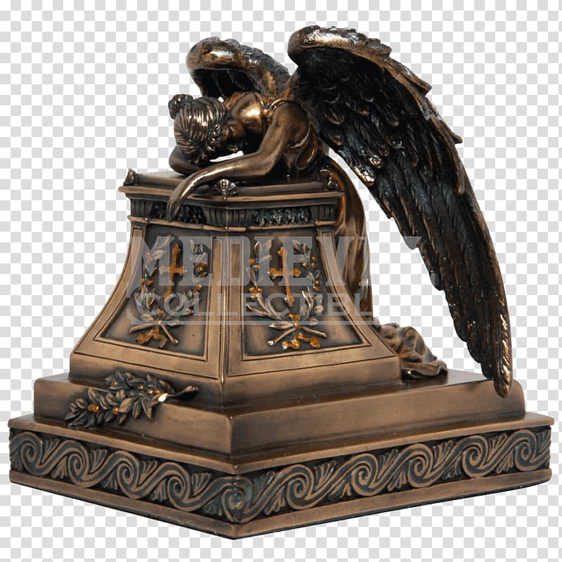 Statue Angel of Grief Bronze sculpture Figurine, Mourning Jewelry transparent background PNG clipart
