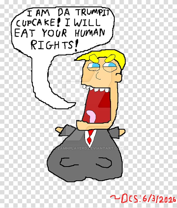 Fan art Cupcake Drawing, Trump Parody transparent background PNG clipart