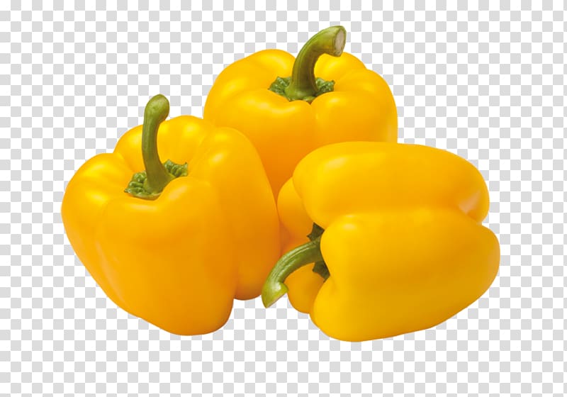 Capsicum Stuffed peppers Yellow Green Vegetable, Fresh yellow pepper transparent background PNG clipart