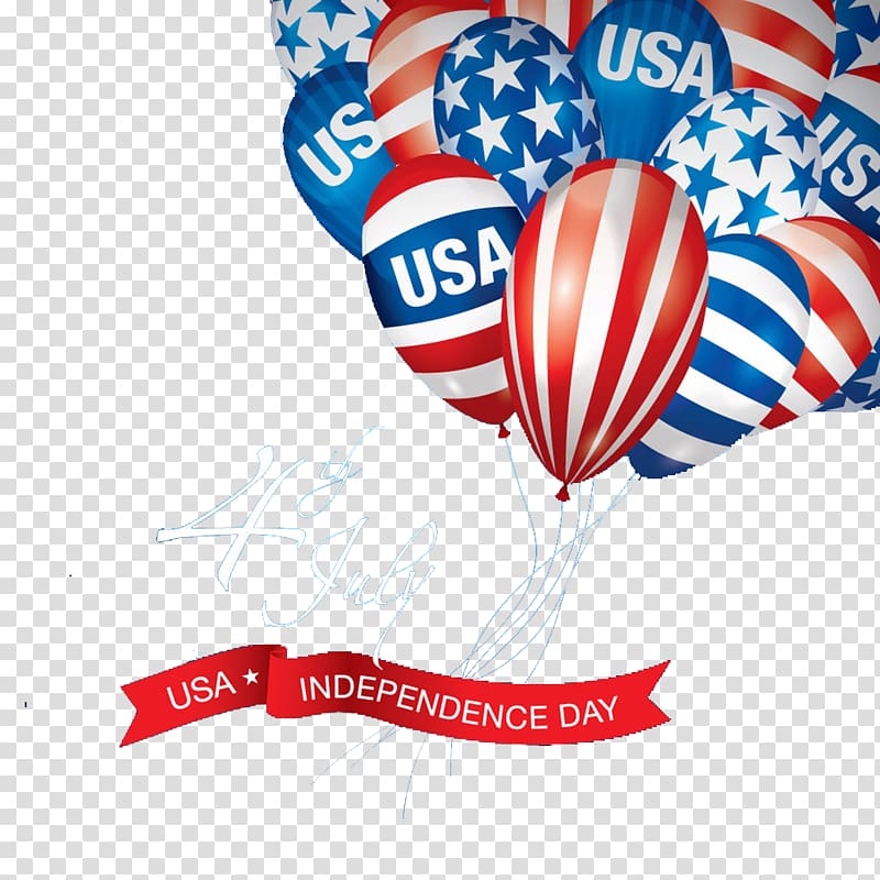 USA Independence art, Flag of the United States Independence Day Labor Day, Independence Day celebration balloons transparent background PNG clipart
