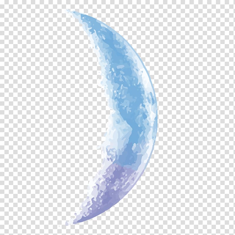 Moon Euclidean , sky blue half moon, blue crescent moon illustration ...
