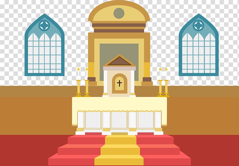 brown and blue altar illustration, Euclidean Church Altar , Church transparent background PNG clipart