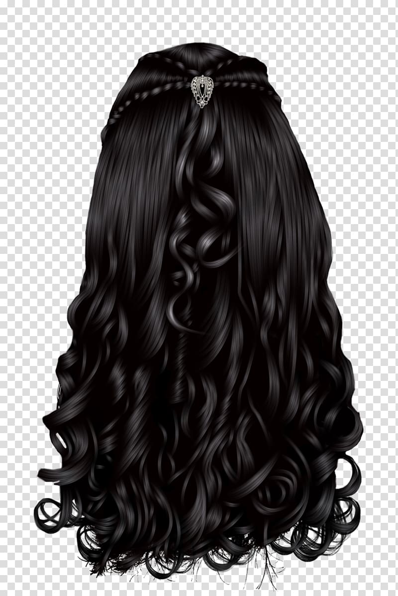 wavy hair clipart