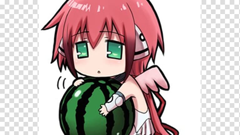 Anime Heaven's Lost Property Chibi Watermelon IKAROS, Anime transparent background PNG clipart