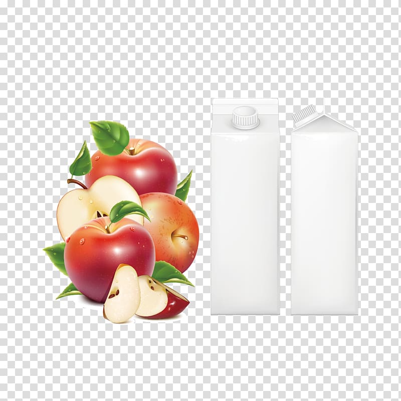 Apple juice Packaging and labeling, apples and bottles transparent background PNG clipart