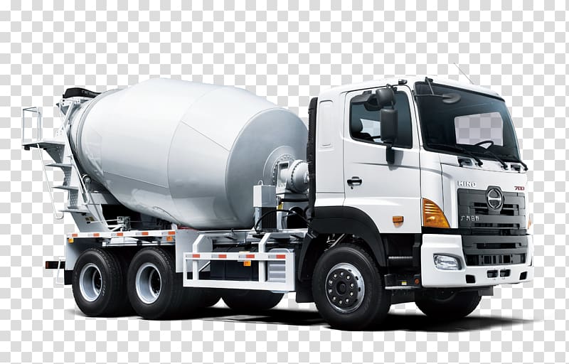 white Hino mixer truck, Hino Motors Hino Profia Car Isuzu Giga Cement Mixers, Mixer transparent background PNG clipart