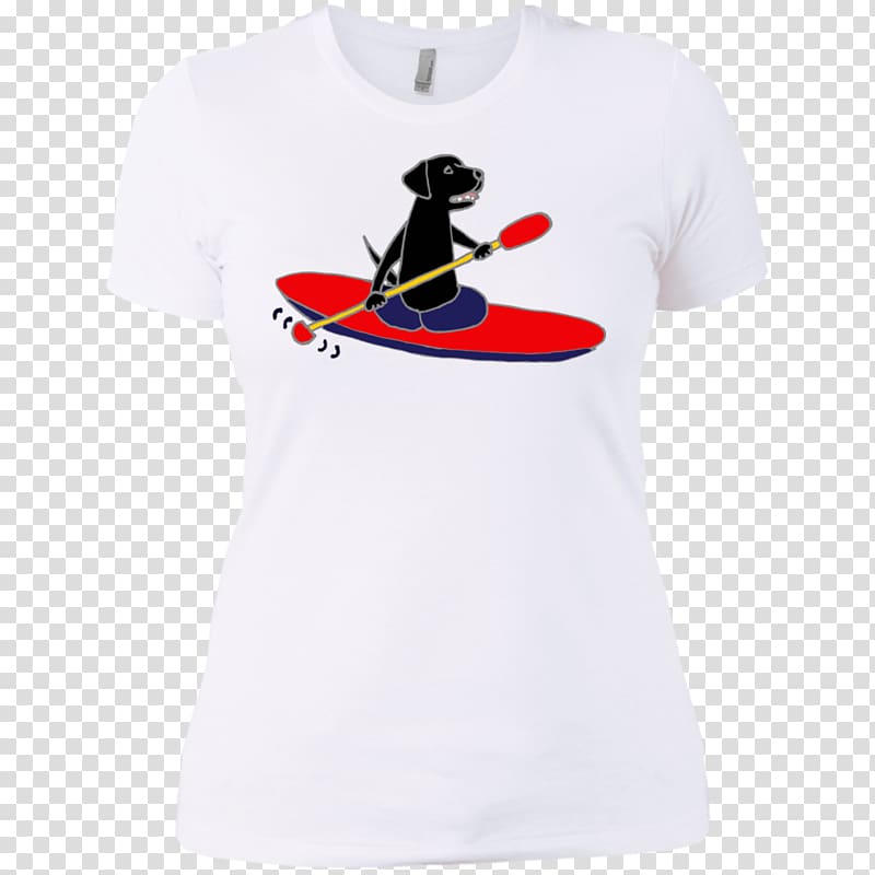T-shirt Dog Douchegordijn Sleeve Kayaking, Labrador Dog transparent background PNG clipart