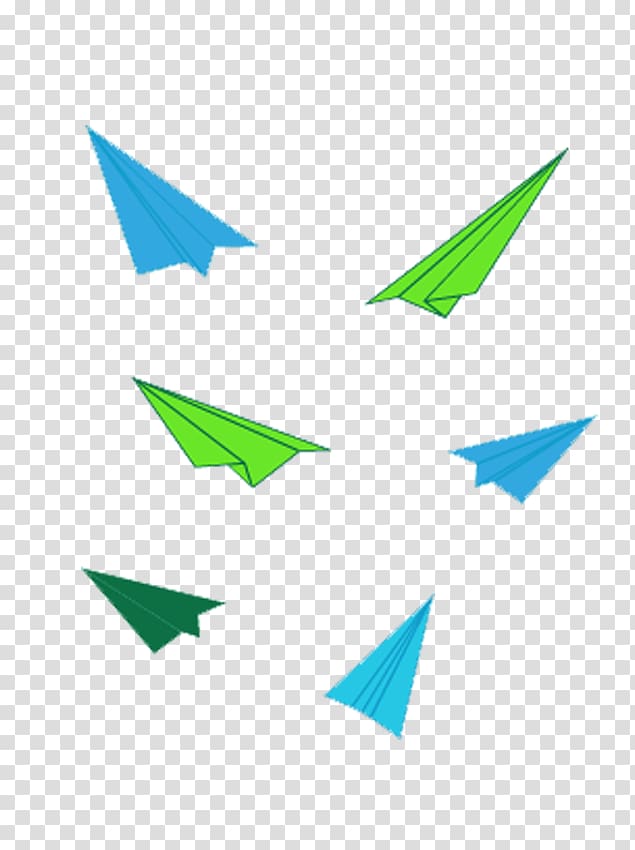 Paper plane Airplane, Color paper airplane transparent background PNG clipart