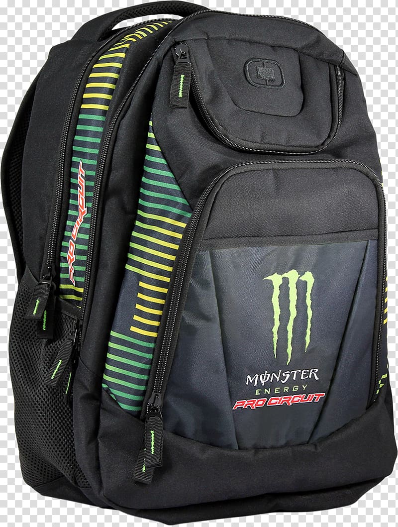 Backpack Monster Energy Travel Motorcycle Honda CRF450R, backpack transparent background PNG clipart