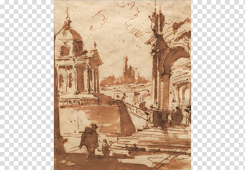 Watercolor painting An architectural capriccio Francesco Guardi 1712-1793 Painter, painting transparent background PNG clipart