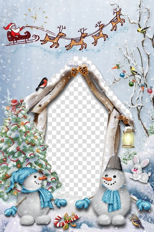 cartoon white background christmas frame transparent background PNG clipart