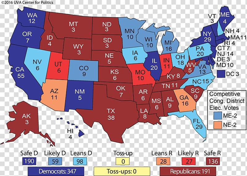 US Presidential Election 2016 University of Virginia Center for Politics Election Day (US) Electoral College, Politics transparent background PNG clipart