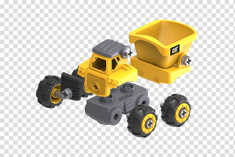 Caterpillar Inc. Toy Machine Dump truck Construction set, dump truck transparent background PNG clipart