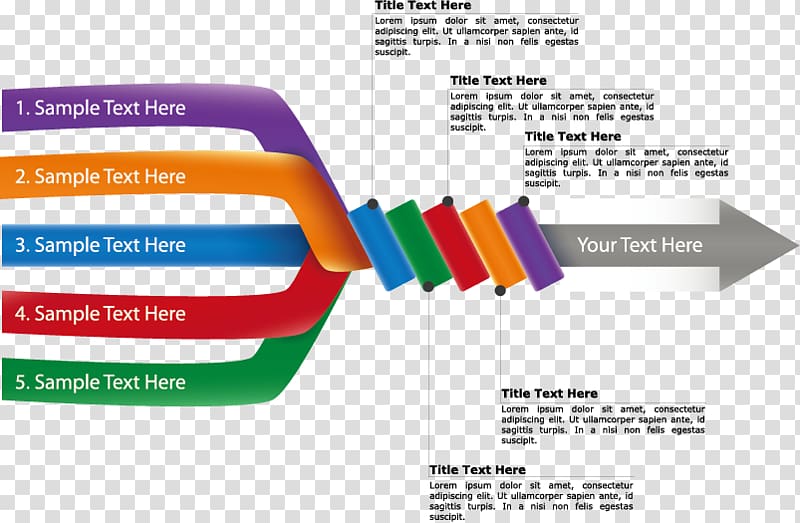 sample text here diagram, Flowchart Presentation Illustration, twisted arrows transparent background PNG clipart