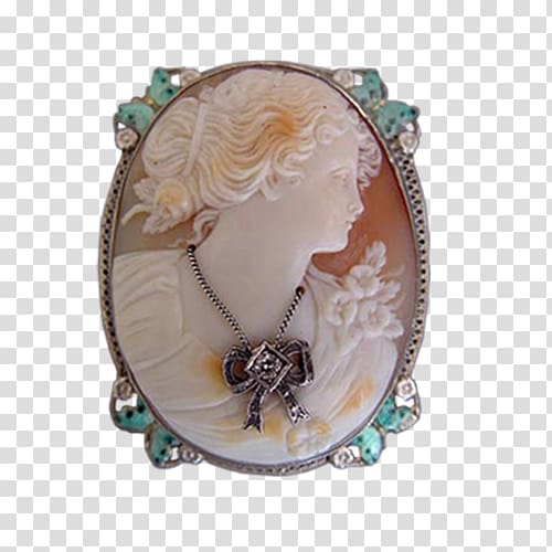 Jewellery Cameo Brooch Estate jewelry Jade, Jade jewelry material transparent background PNG clipart
