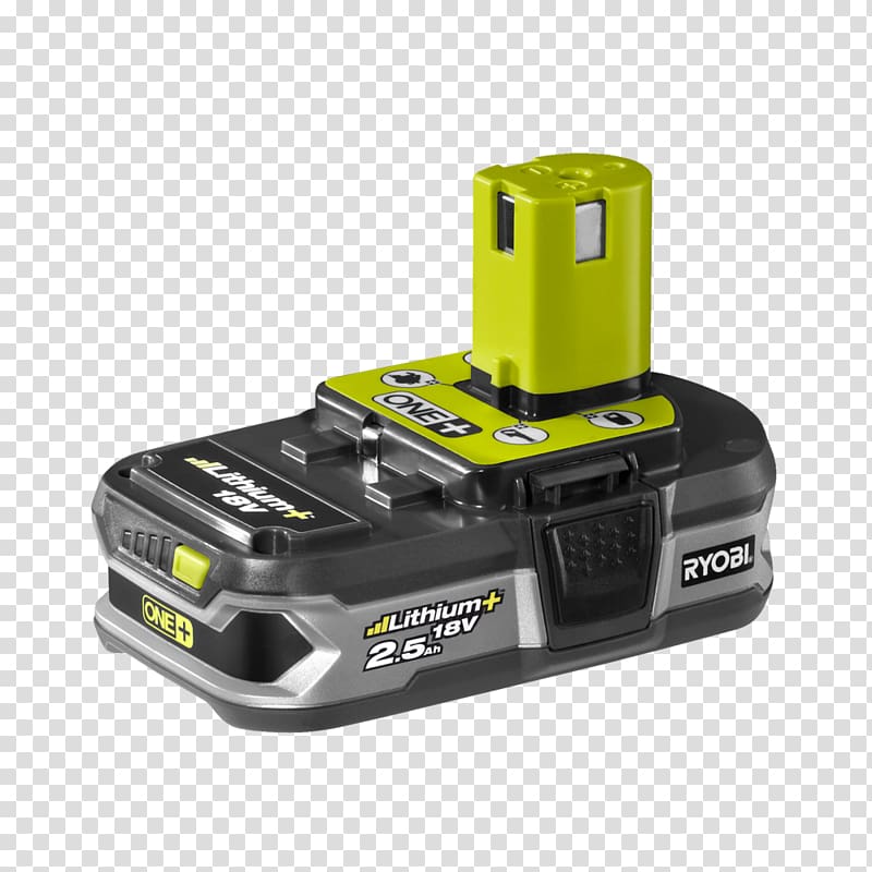 Battery charger Rechargeable battery Ryobi Lithium-ion battery, spotted transparent background PNG clipart