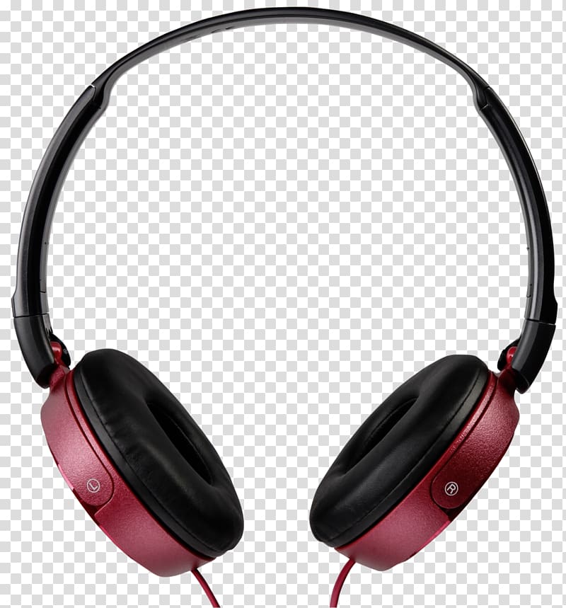 Sony MDR ZX310AP Over-Ear Headphones with Mic, Red Sony ZX310 Audio Microphone, headphones transparent background PNG clipart