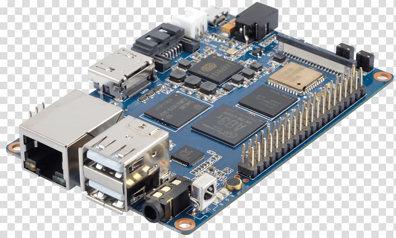 Microcontroller Banana Pi ARM Cortex-A7 Single-board computer Computer hardware, Computer transparent background PNG clipart