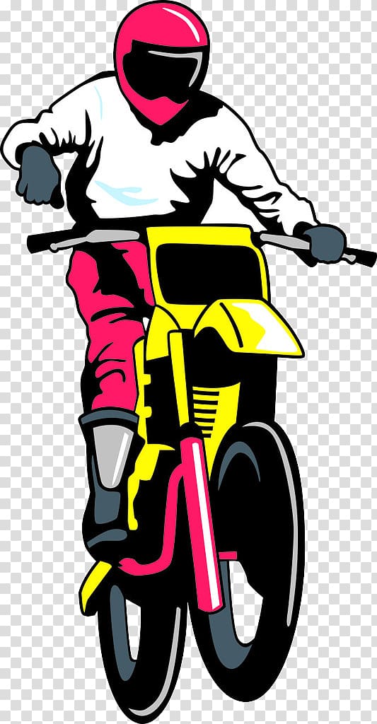 Cartoon Motocross Auto racing, Cartoon Painting Motocross transparent background PNG clipart