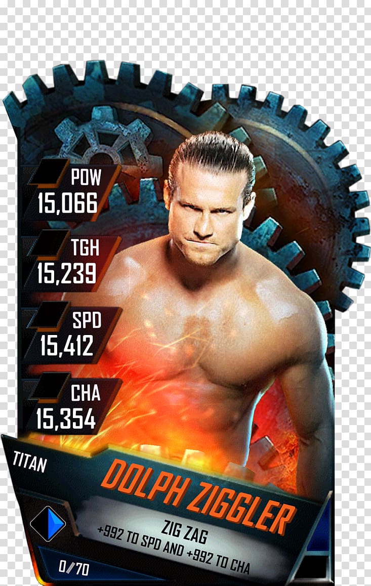 Dolph Ziggler WWE SuperCard WWE Raw WrestleMania 34, wwe transparent background PNG clipart