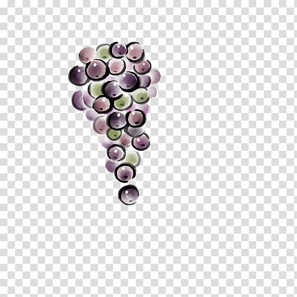 Wine Common Grape Vine Ink wash painting, grape transparent background PNG clipart