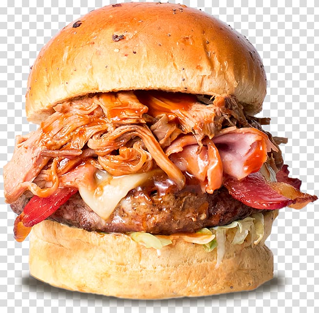 Hamburger Pulled pork Slider Buffalo burger Veggie burger, Burger Food Menu best Food Menu transparent background PNG clipart