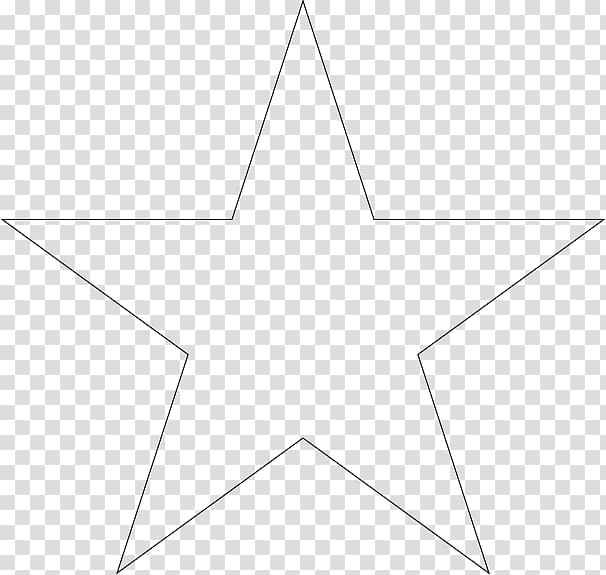 Star polygon Line art, white star transparent background PNG clipart