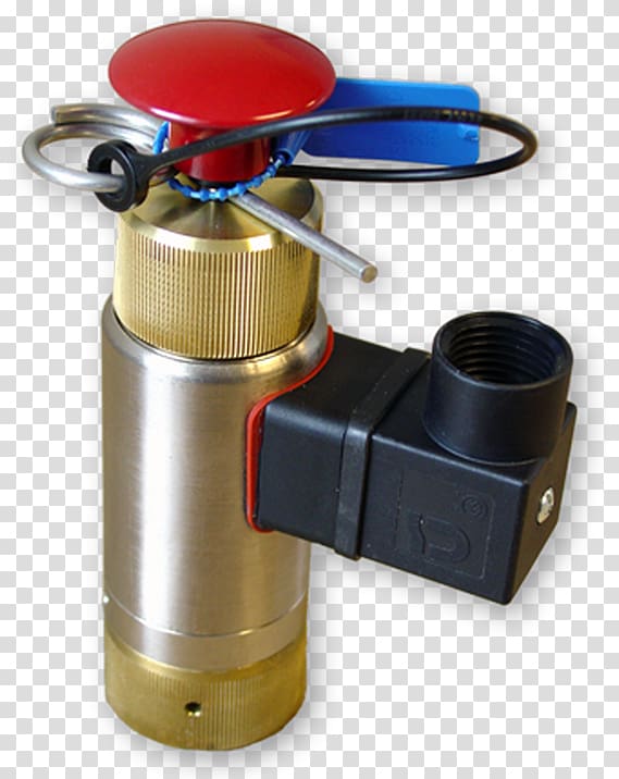 Solenoid valve Fire suppression system Actuator Air-operated valve, gas canister transparent background PNG clipart