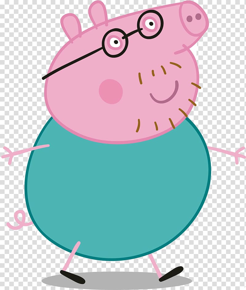 Peppa Pig , Daddy Pig transparent background PNG clipart
