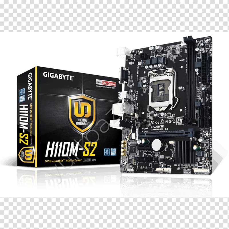 Intel LGA 1151 Gigabyte GA-H110M-S2 Motherboard Gigabyte Technology, intel transparent background PNG clipart