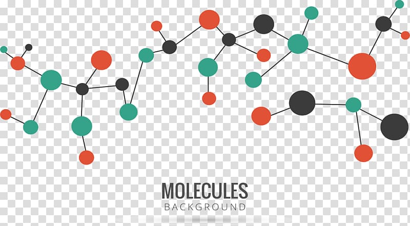 red, black, and green Molecules, Molecule DNA Euclidean , Wave point network structure diagram transparent background PNG clipart