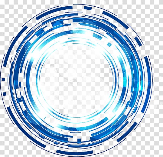 Science and technology Abstract blue fantasy glow circle, round blue and white illustration transparent background PNG clipart