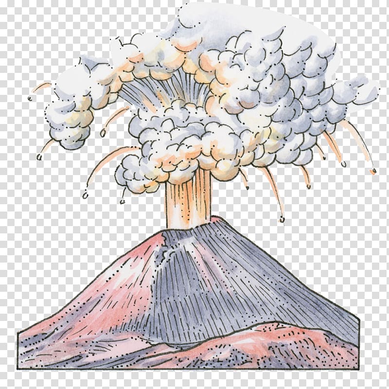 Volcanic magma eruption transparent background PNG clipart