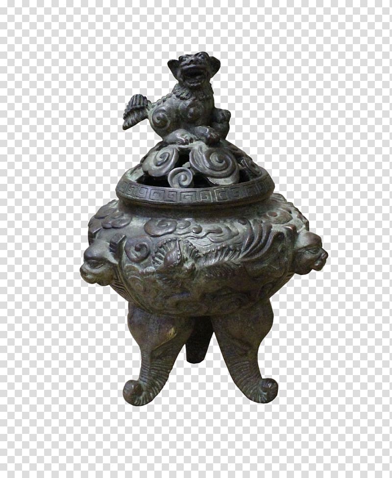 Bronze sculpture Censer Metal Incense, incense burner transparent background PNG clipart