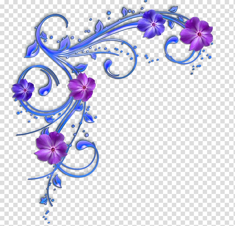 Blue Purple Violet Flower, purple transparent background PNG clipart