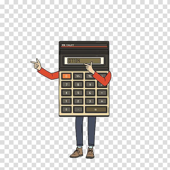 Visual arts The Digested Read Cartoon Illustration, Cartoon Calculator transparent background PNG clipart