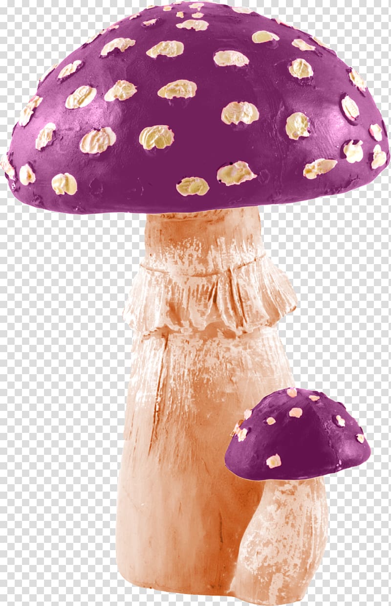 Amanita muscaria Mushroom , Hand-painted purple mushrooms transparent background PNG clipart
