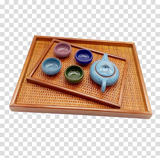 Tray Towel Wood Bamboo Tableware, Tea tray transparent background PNG clipart